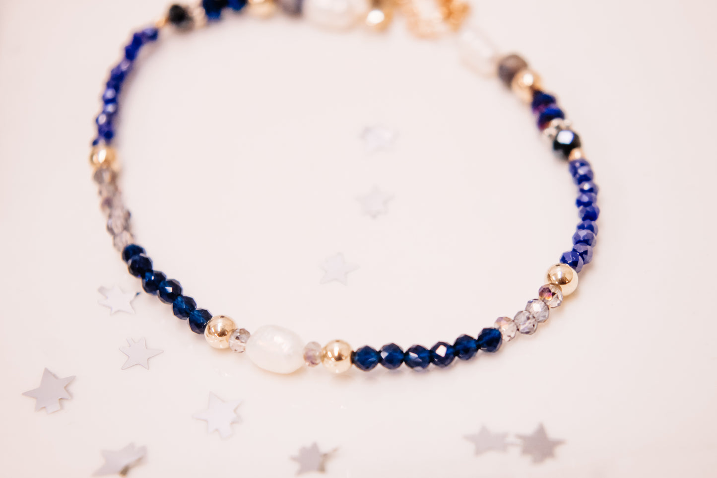Holiday blues bracelet