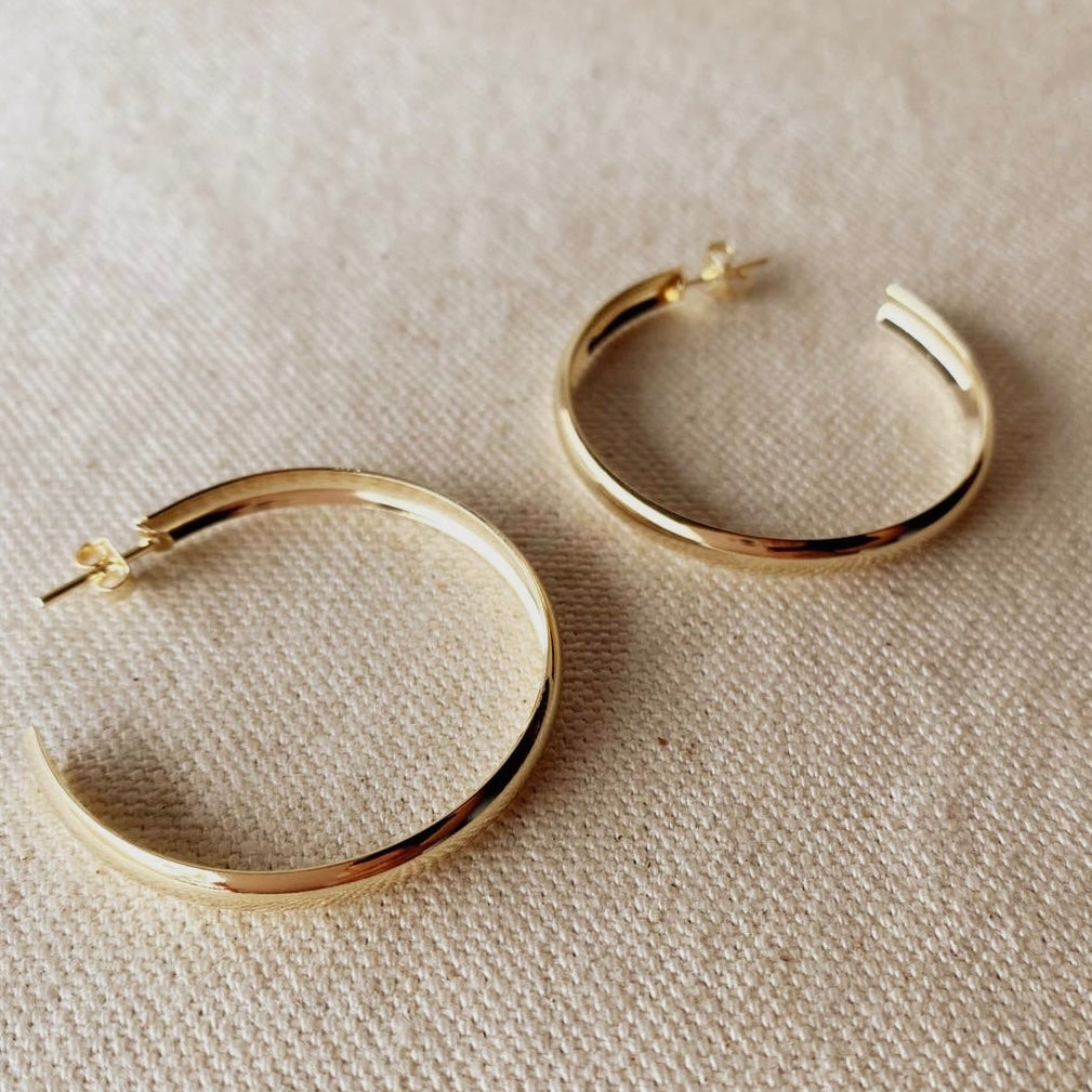 Lightweight gold-filled hoops