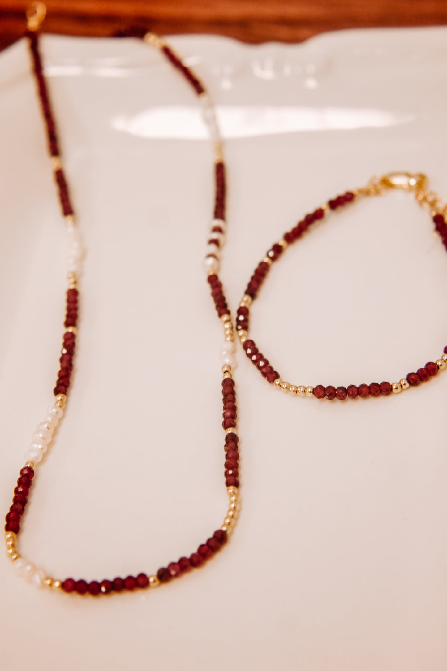 Emily garnet necklace