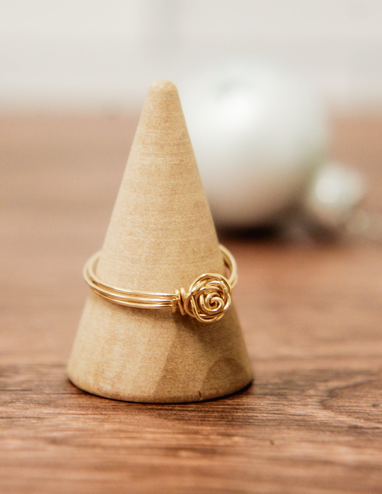 Gold-filled rose ring