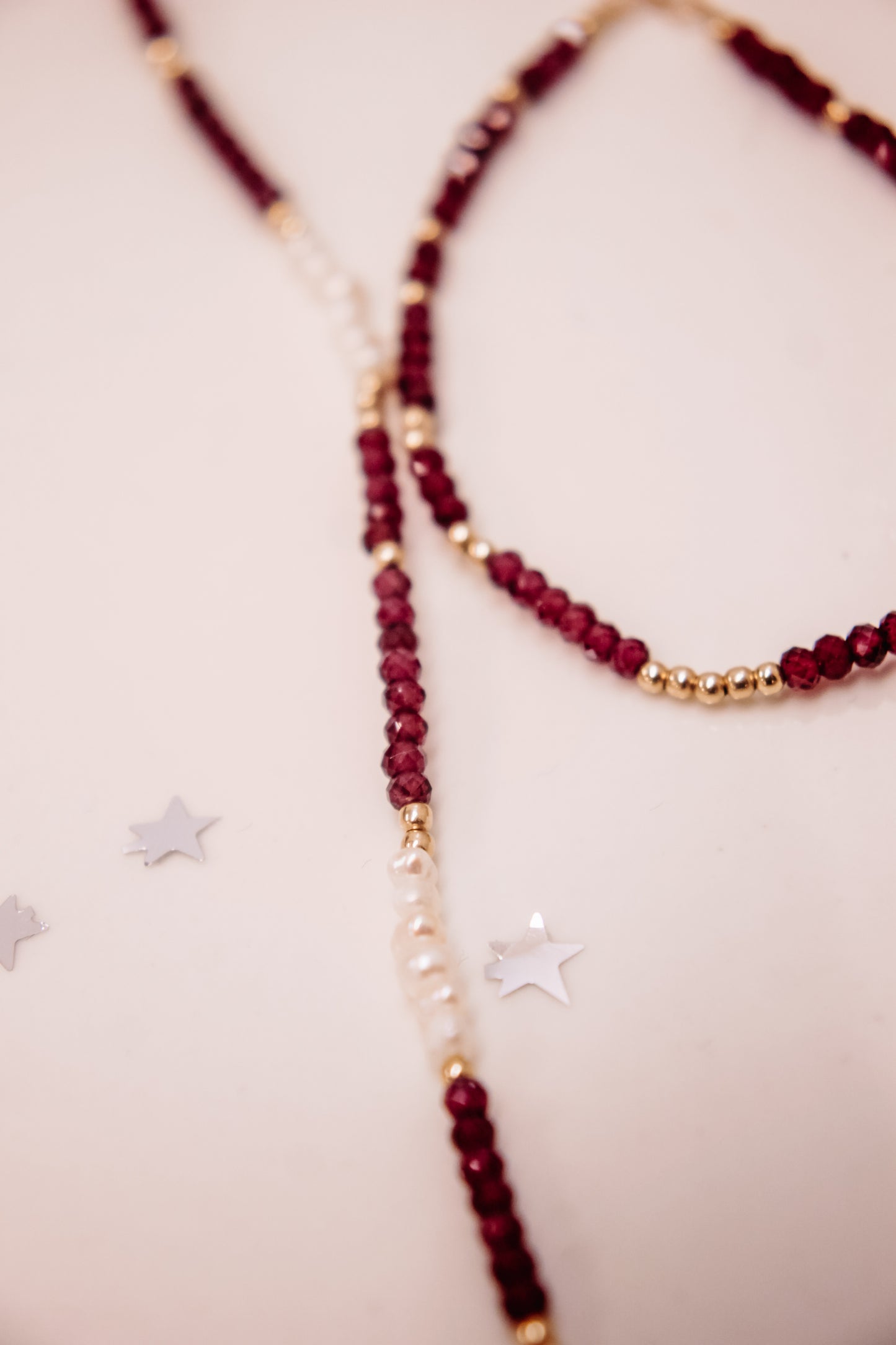 Emily garnet necklace