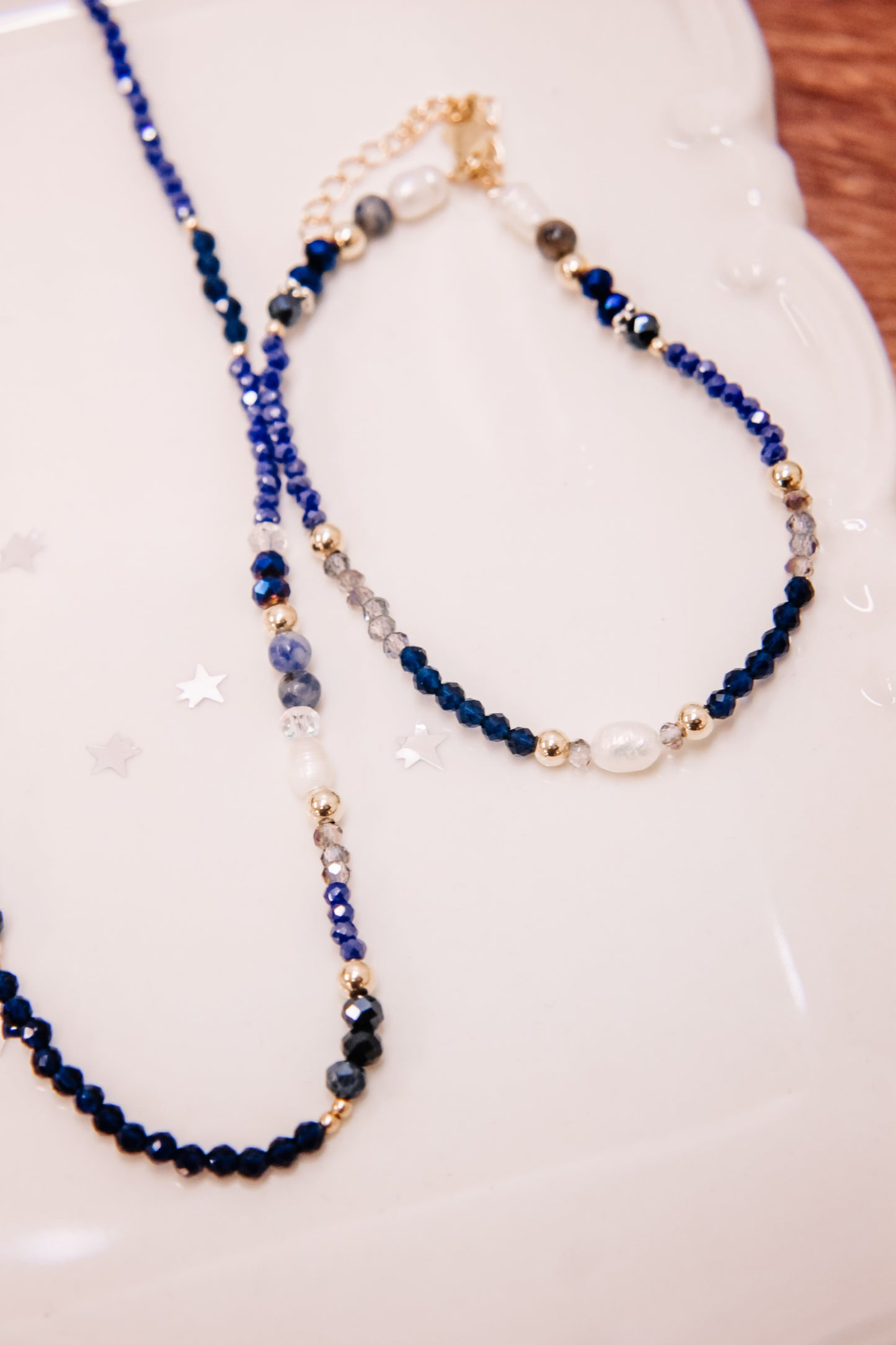 Holiday blues bracelet