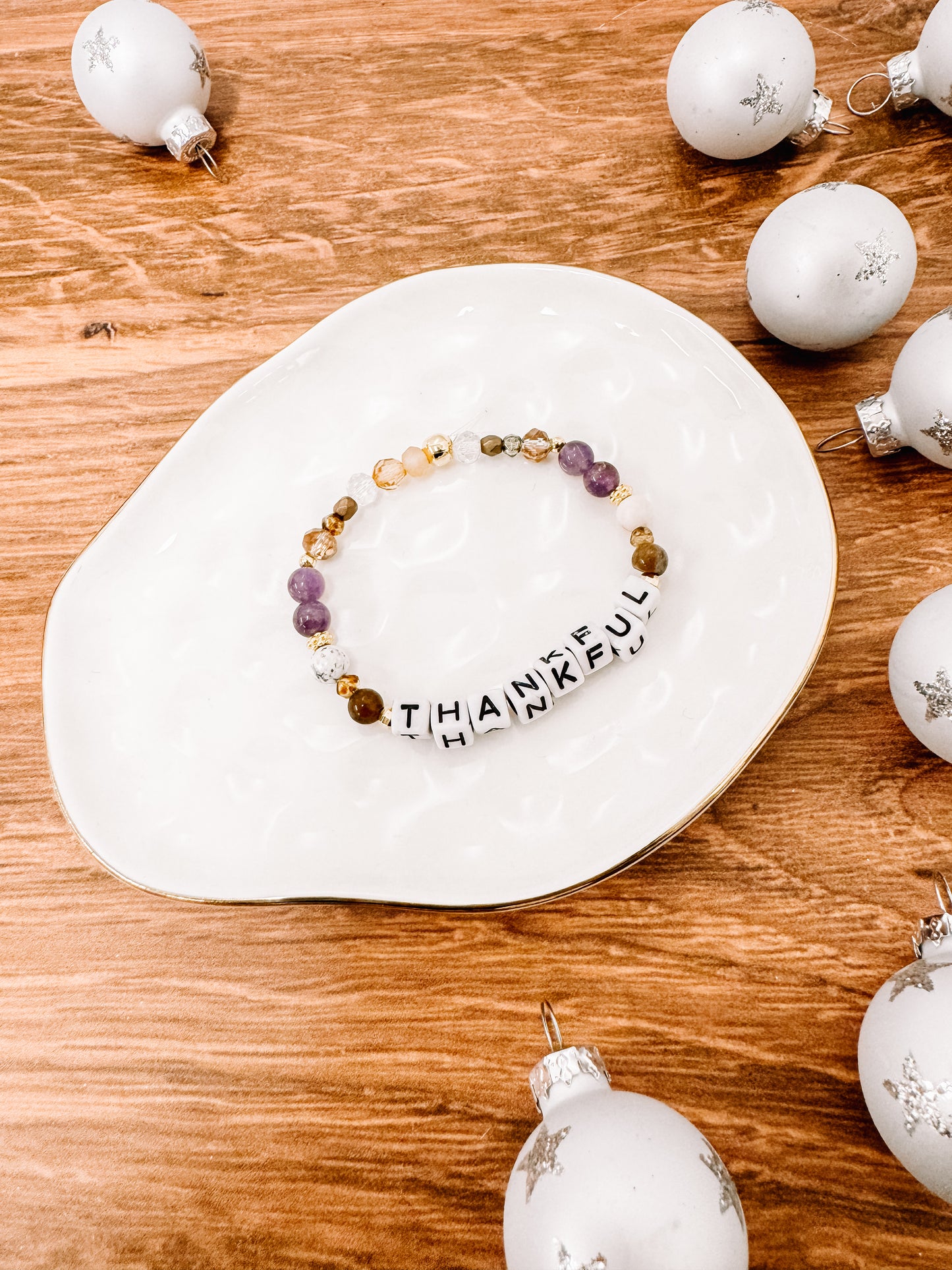 Thankful affirmation bracelet