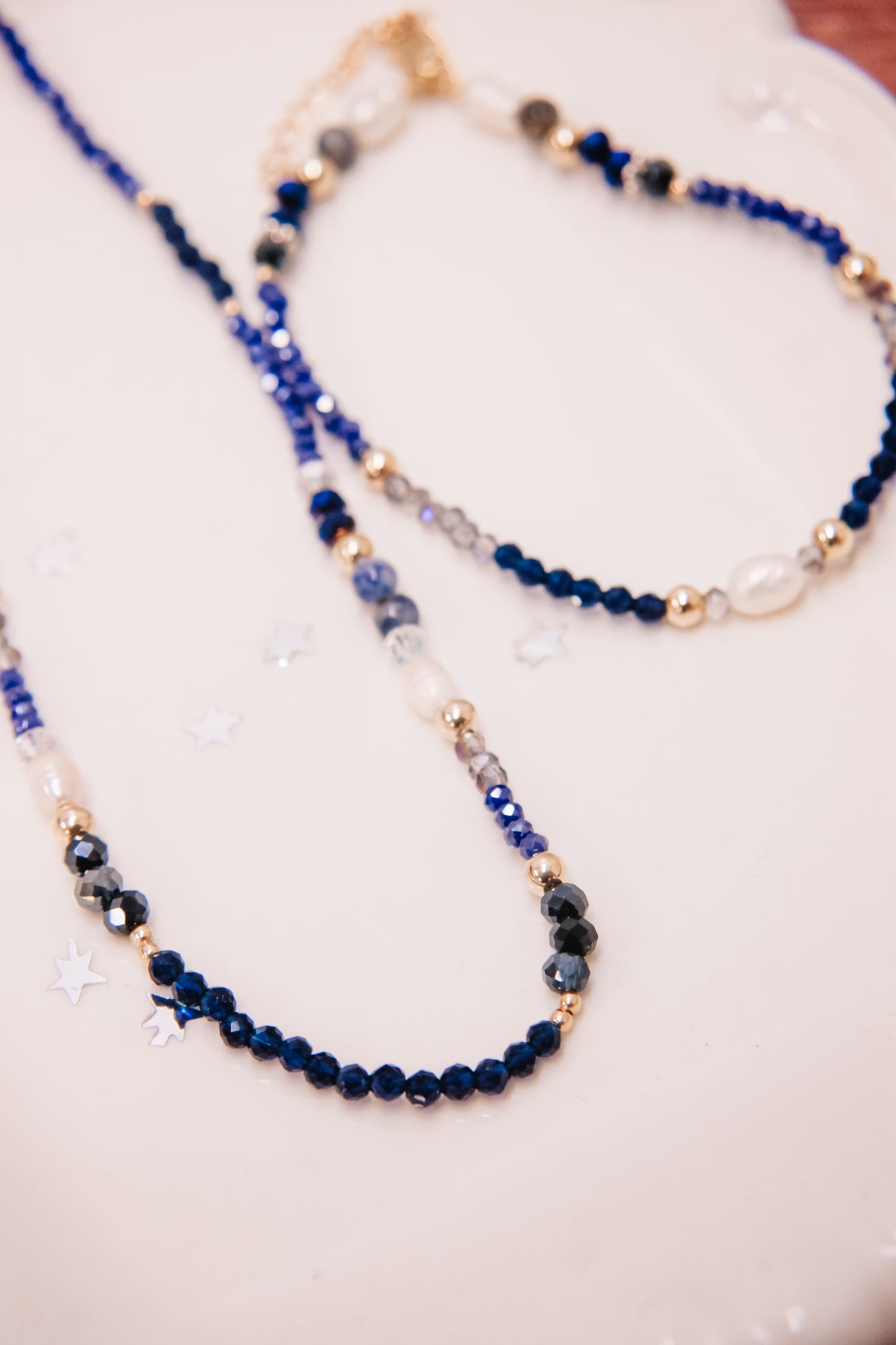 Holiday blues necklace