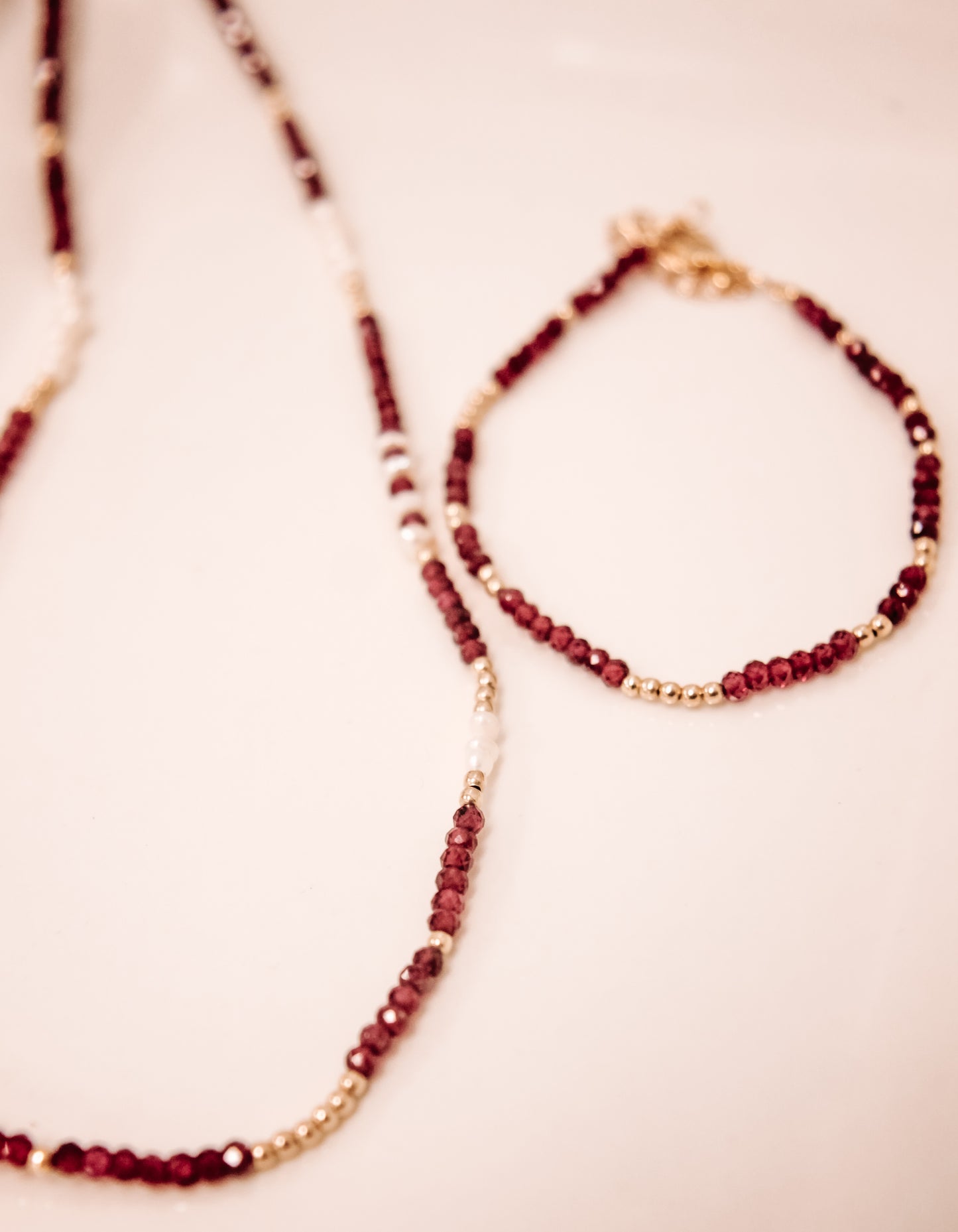 Emily garnet necklace
