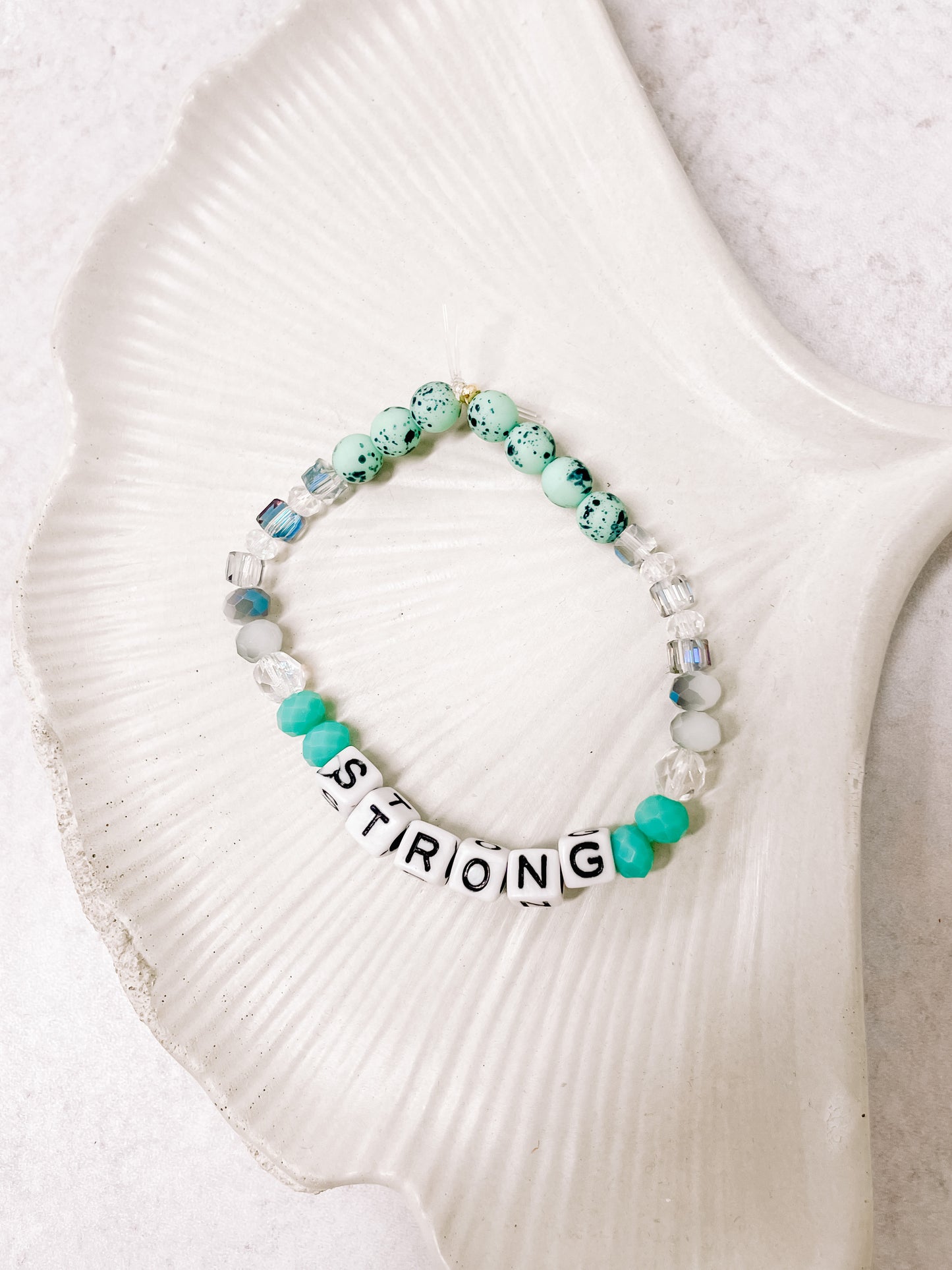 Strong affirmation bracelet