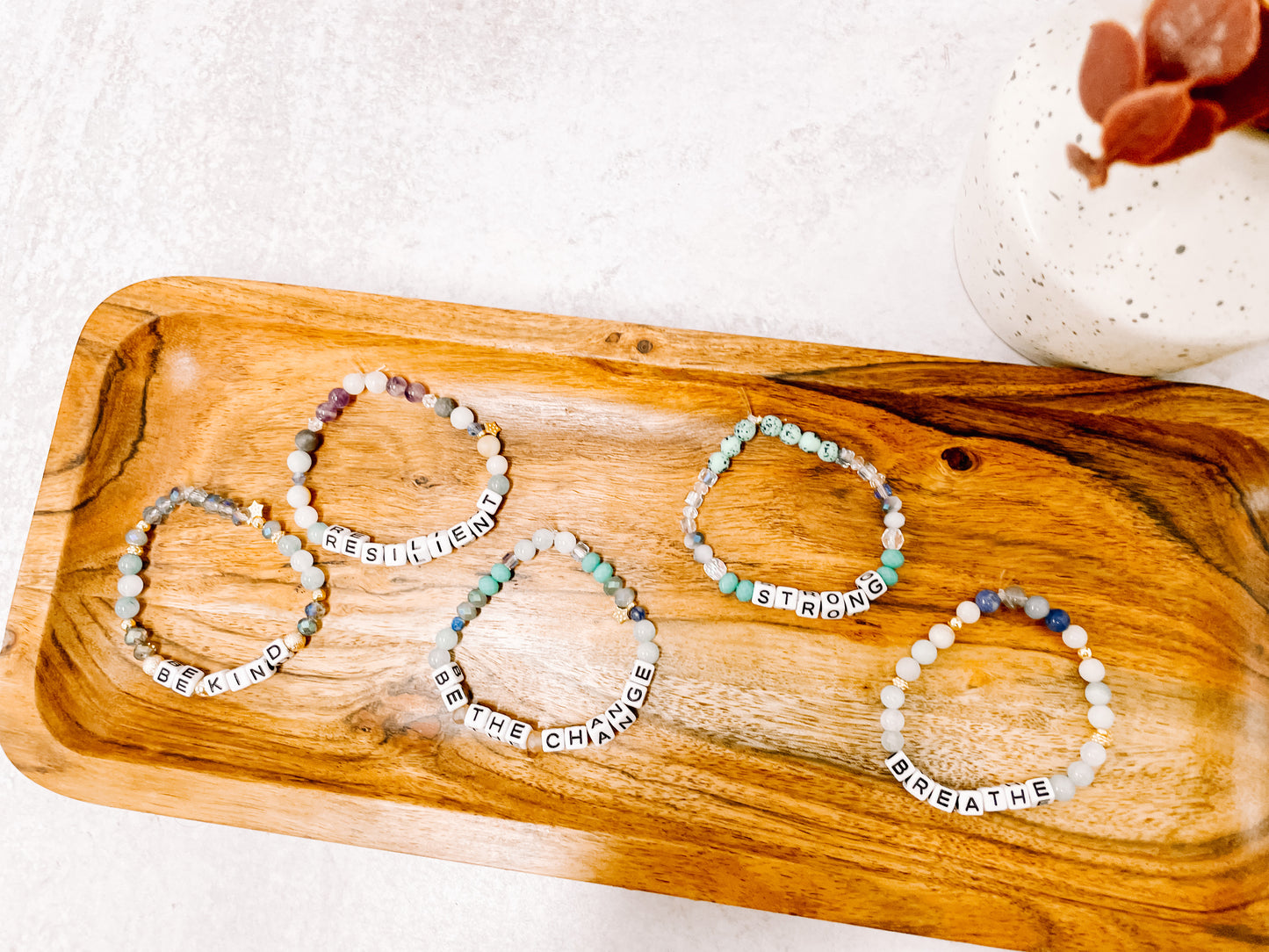 Strong affirmation bracelet