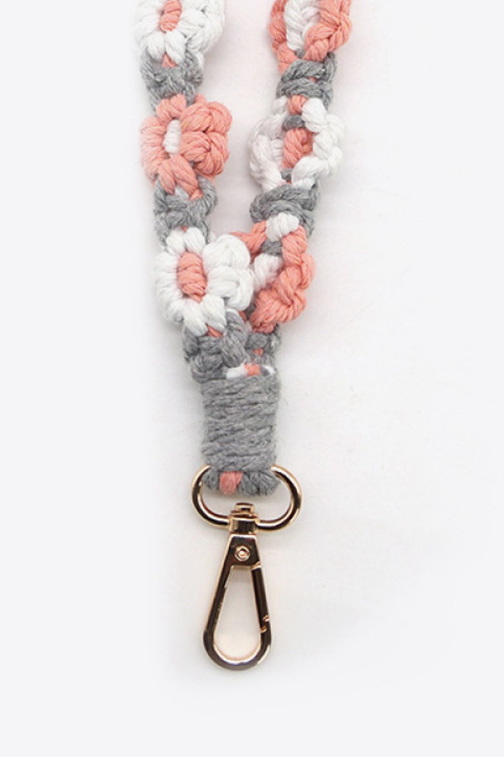 Assorted 4-Piece Macrame Flower Keychain