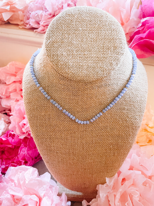 Baby blue necklace