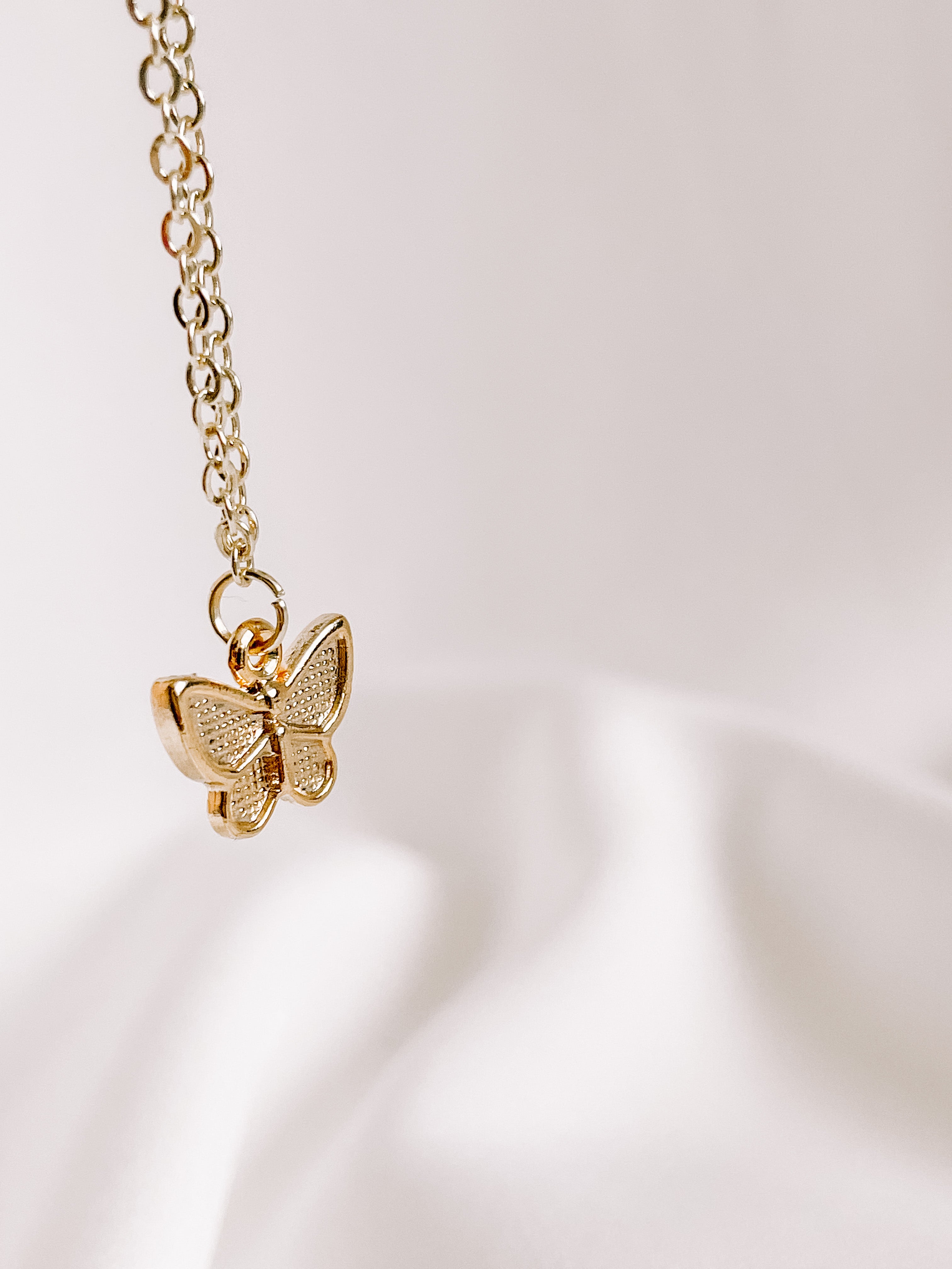Goldiwala Fashion Butterfly Pendant|butterfly Necklace|designer butterfly  necklace| chain necklace| Alloy Gold Necklace for Women/girls