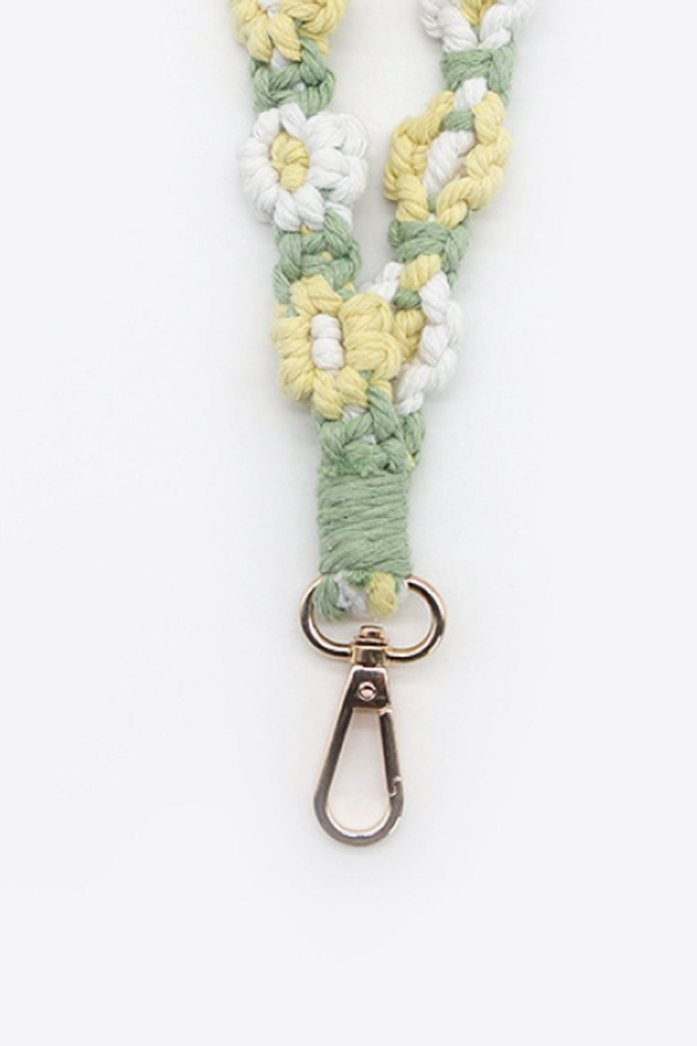Assorted 4-Piece Macrame Flower Keychain