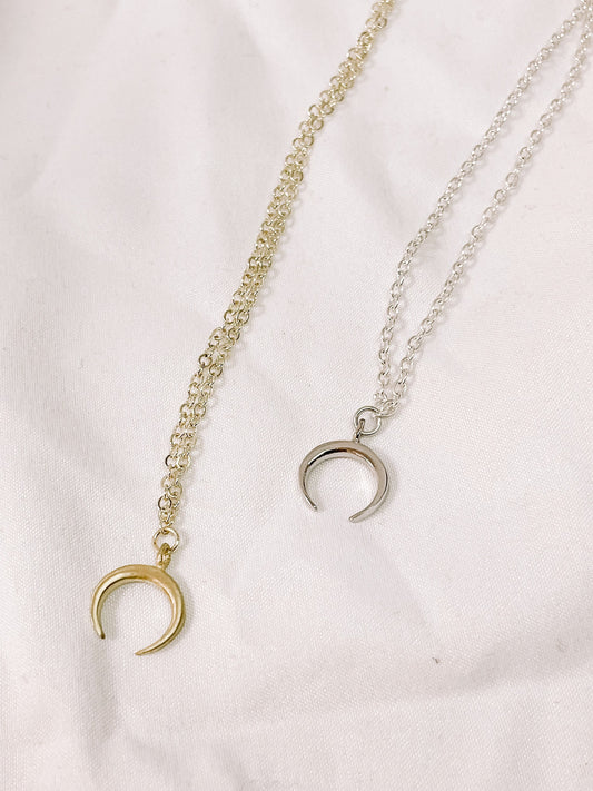 Crescent pendant necklace