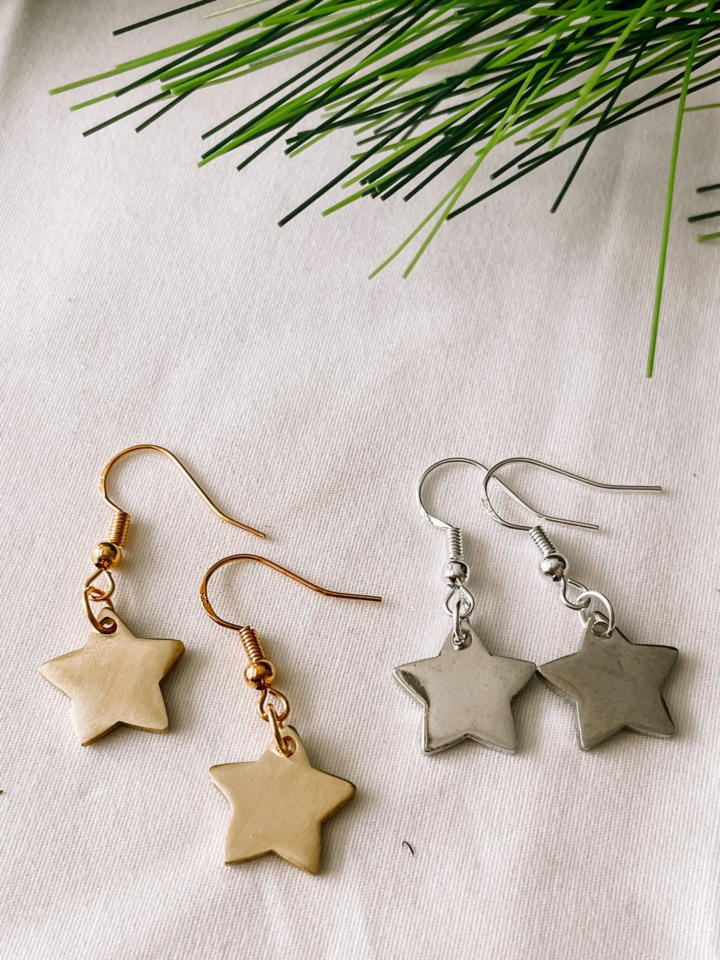 Big star dangle earrings