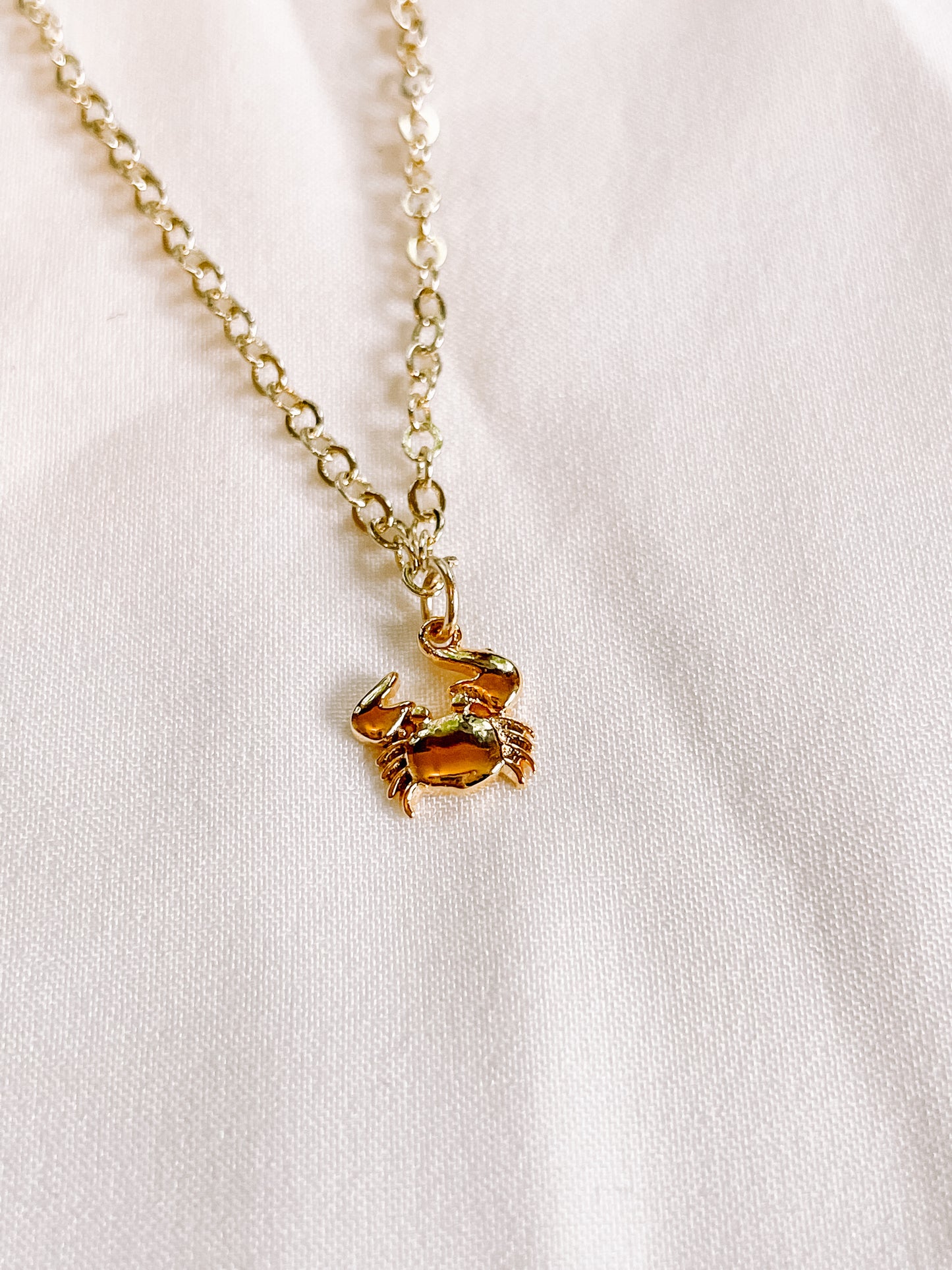 Crabby charm necklace