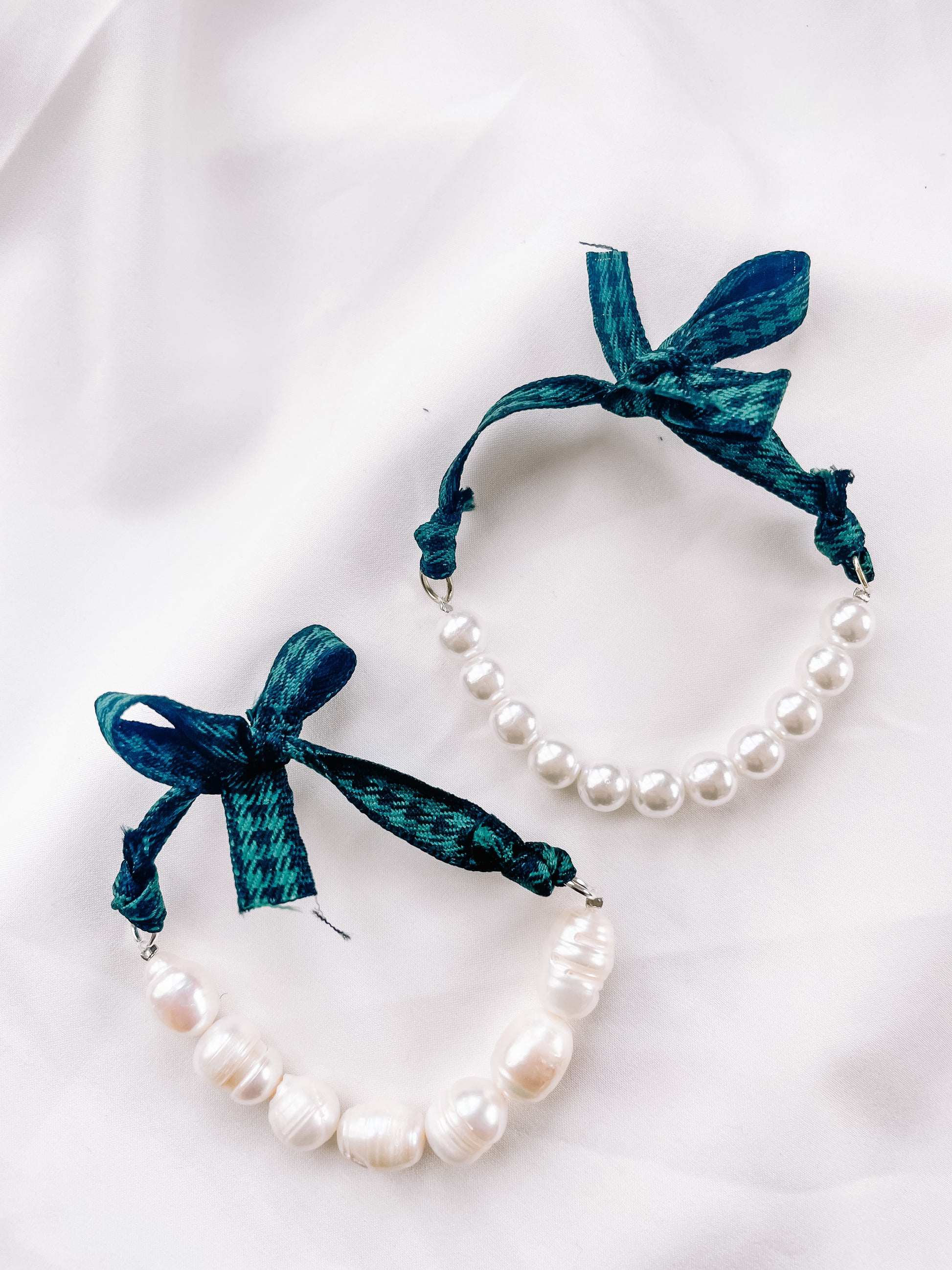 Make Pearl & Ribbon Bracelets