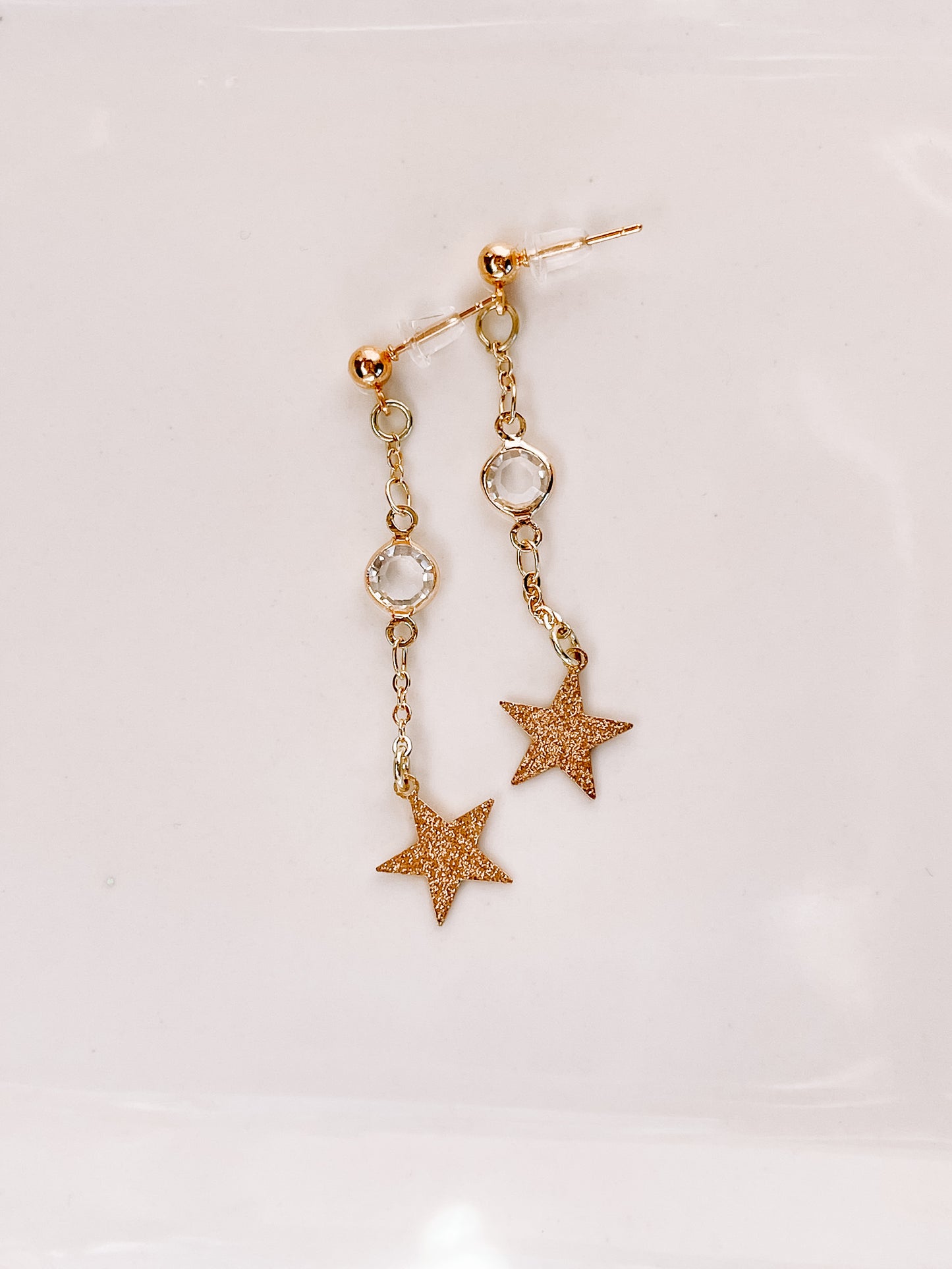 Star chain earrings