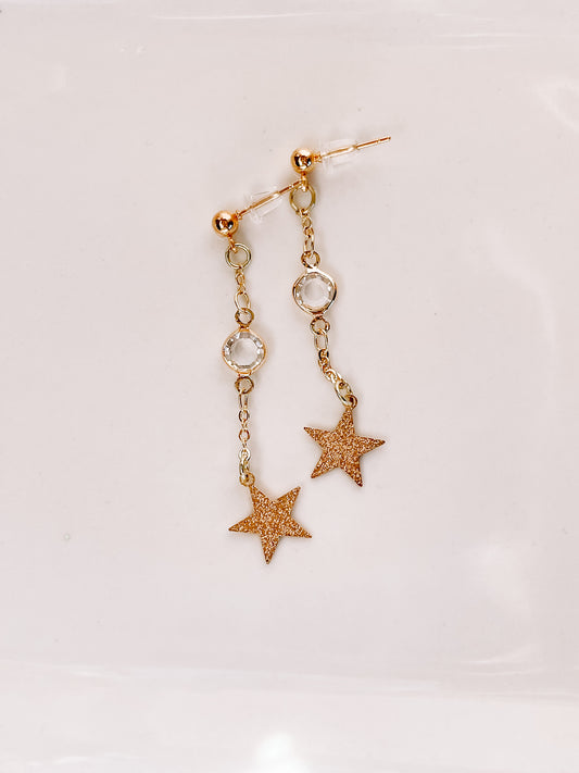 Star chain earrings