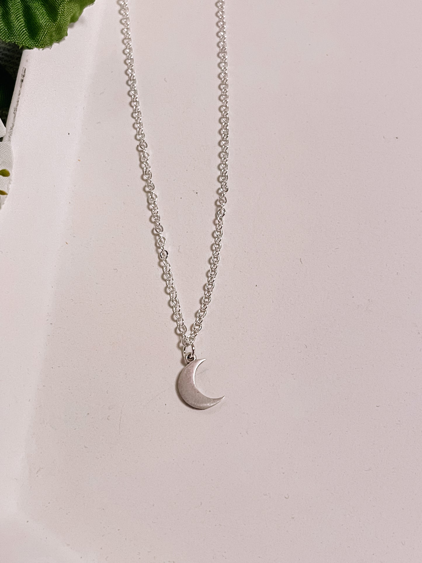 Little moon charm necklace