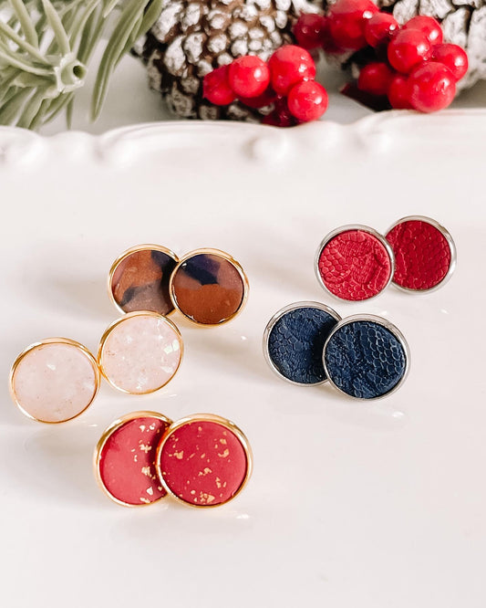 Ceramic studs - holiday collection